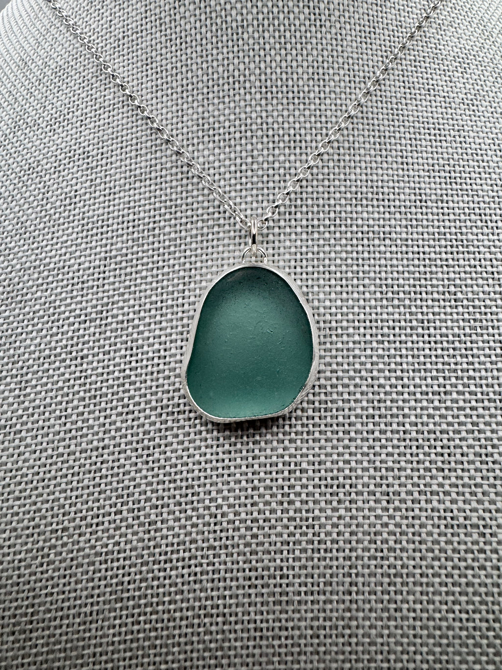 One-of-a-Kind Aqua Sea Glass Pendant