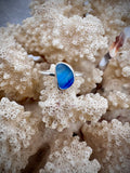 One-of-a-kind Multi Blue Sea glass Ring
